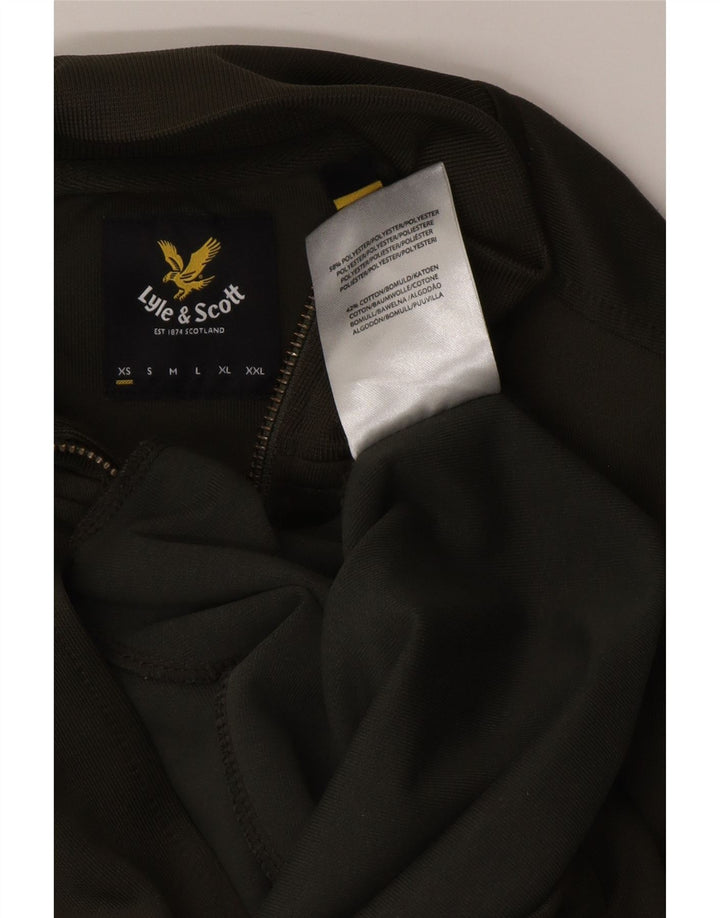 Jaqueta feminina de treino LYLE & SCOTT Reino Unido 6 XS cáqui poliéster