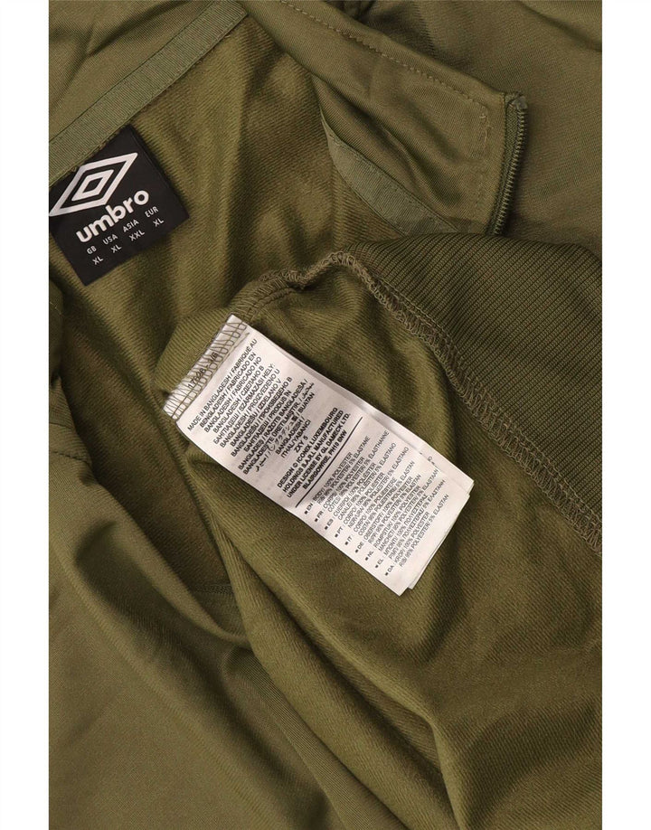 Moletom masculino Umbro com zíper e gola em poliéster verde XL