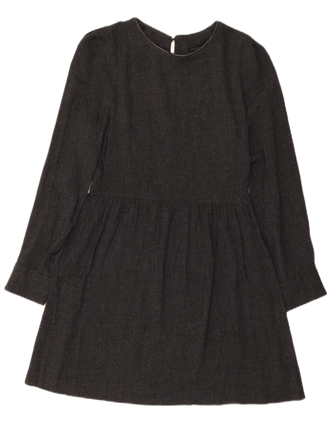 Vestido feminino Zara manga comprida linha A UK 10 pequeno cinza
