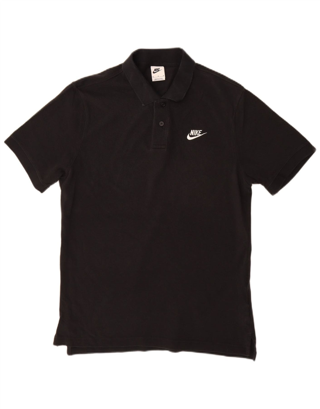 Camisa polo masculina Nike média preta algodão