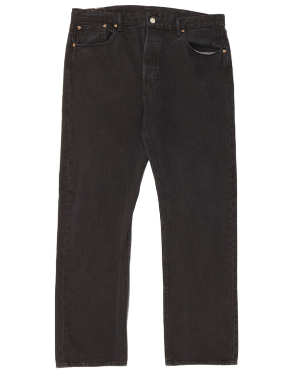 Jeans Levis 501 Straight Masculino W38 L34 Algodão Preto