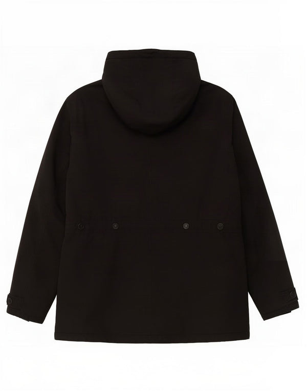 Jaqueta masculina acolchoada com capuz Levi's UK 40 grande poliéster preto