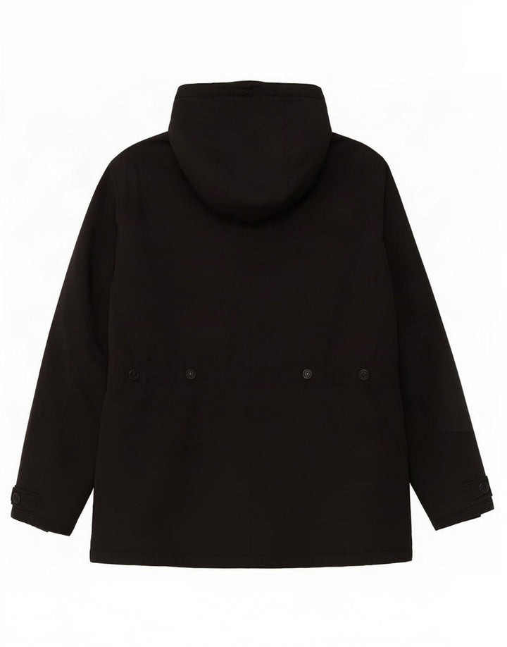 Jaqueta masculina acolchoada com capuz Levi's UK 40 grande poliéster preto