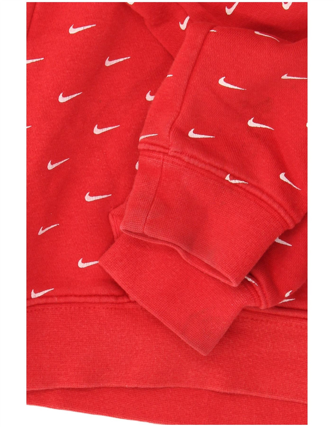 Jumper com capuz Nike Boys 6-7 anos algodão vermelho