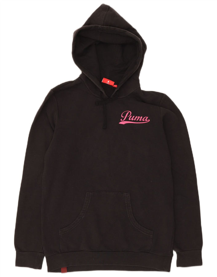 PUMA Womens Hoodie Jumper UK 12 Médio Preto