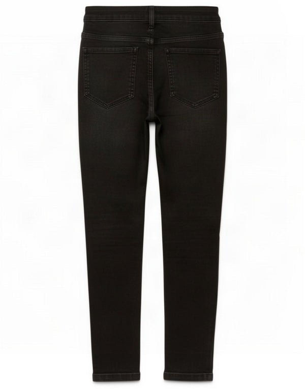Marks & Spencer Womens Super Skinny Jeans UK 10 Small W26 L26 Algodão Preto