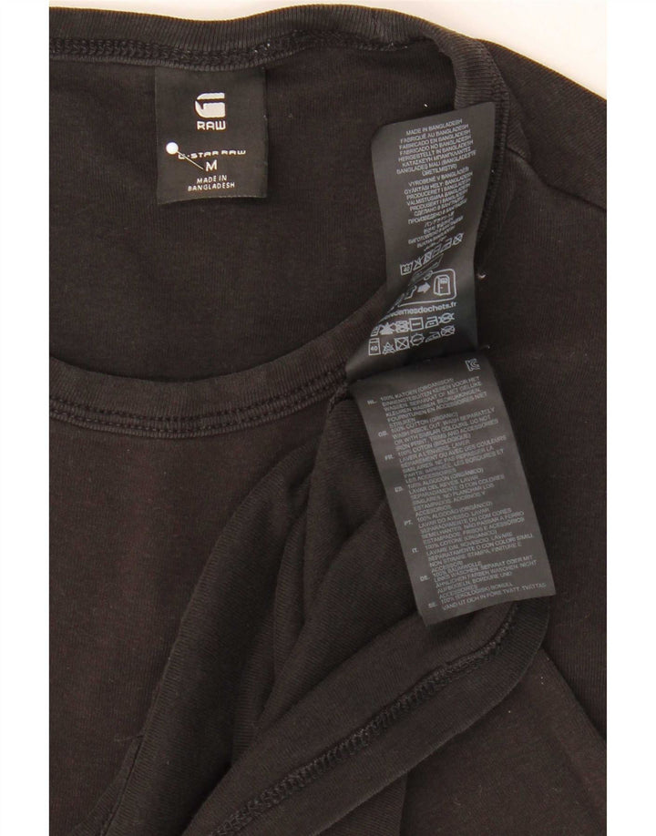 Camiseta masculina G-Star Top médio algodão preto