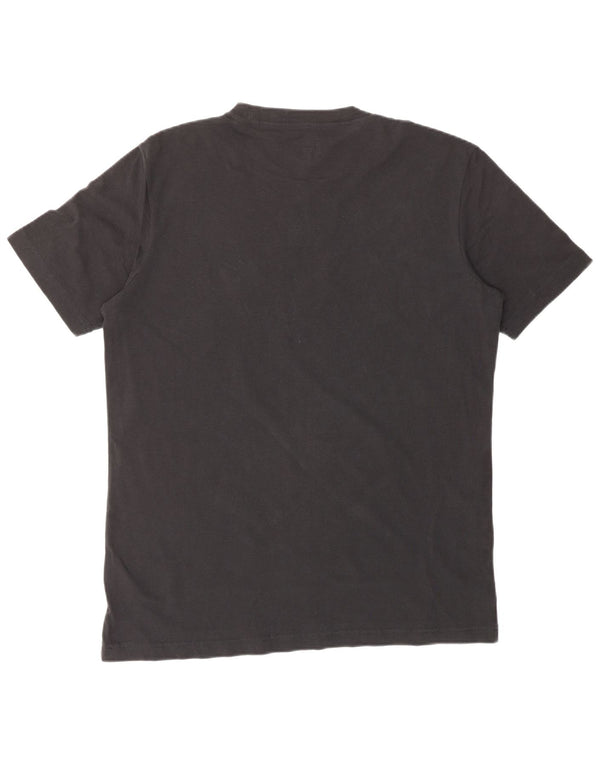 ARMANI JEANS Camiseta gráfica masculina Top 3XL algodão preto