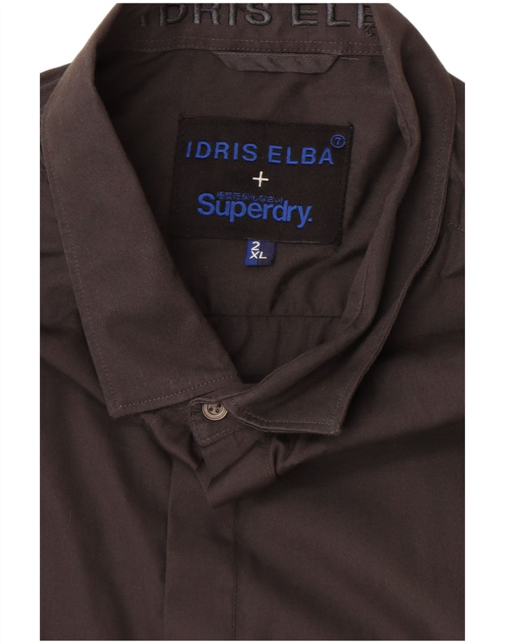 Camisa masculina Superdry 2XL algodão cinza