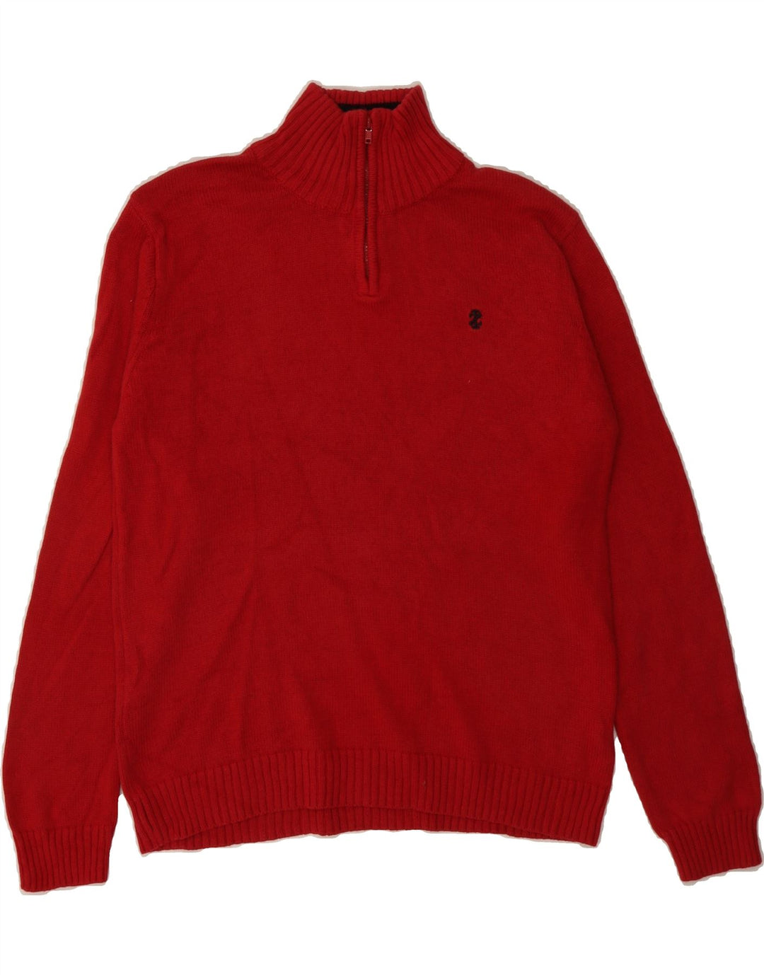 IZOD Boys Zip Neck Jumper Sweater 14-15 Years XL Red Cotton Vintage Izod and Second-Hand Izod from Messina Hembry 