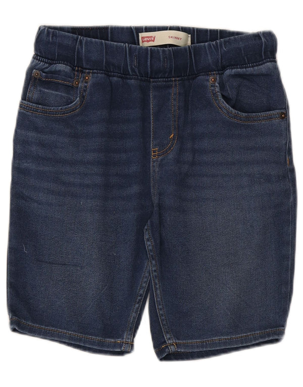 Shorts jeans skinny para meninos Levi's 11-12 anos W26 algodão azul