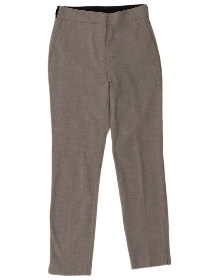 Zara Calça Chino Feminina Slim Pequena W26 L27 Cinza Poliéster