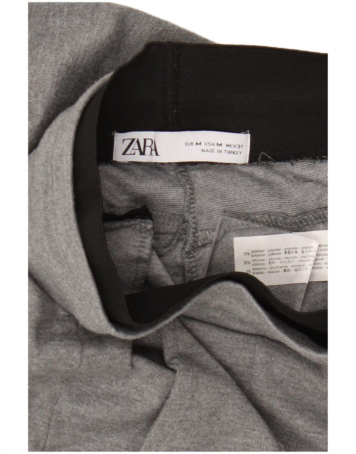 Zara Mens Crop Tracksuit Calças Médio Cinza Colourblock Poliéster