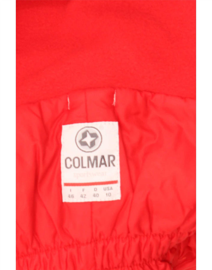 Macacão de esqui feminino com capuz Colmar IT 46 grande bloco colorido branco