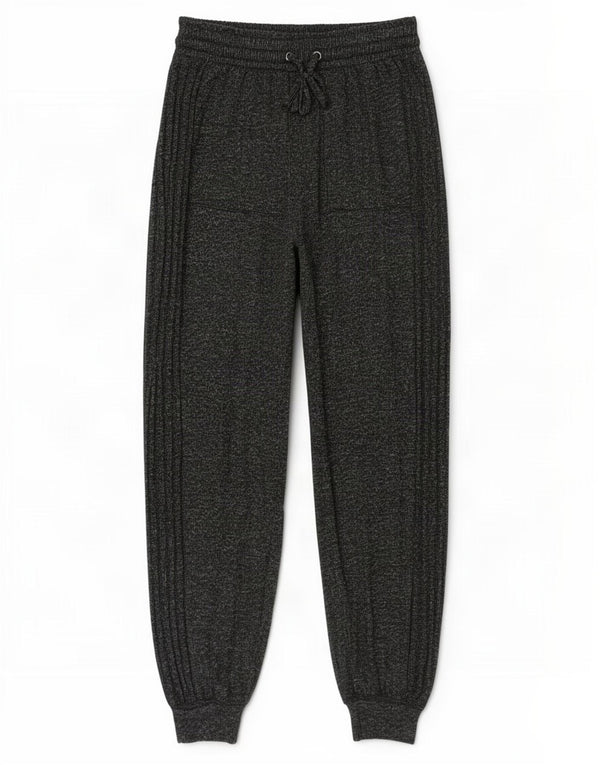 Calça de treino feminina Marks & Spencer Joggers UK 8 pequena cinza manchada