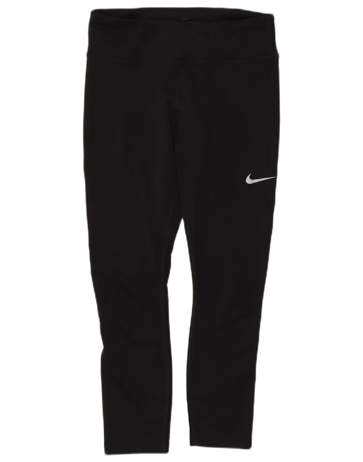 Leggings Nike Dri Fit Crop Femininas UK 12 Médio Preto Poliéster