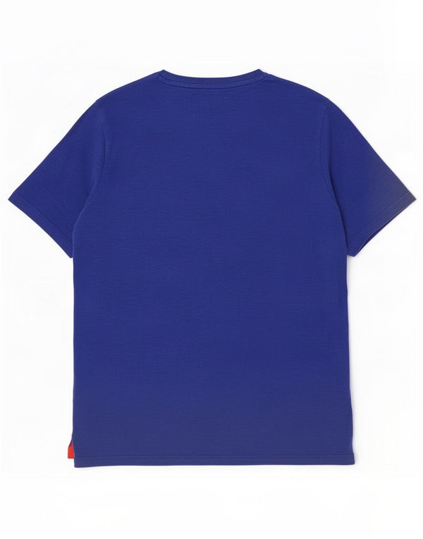 Camiseta masculina Superdry Top XL algodão manchado azul