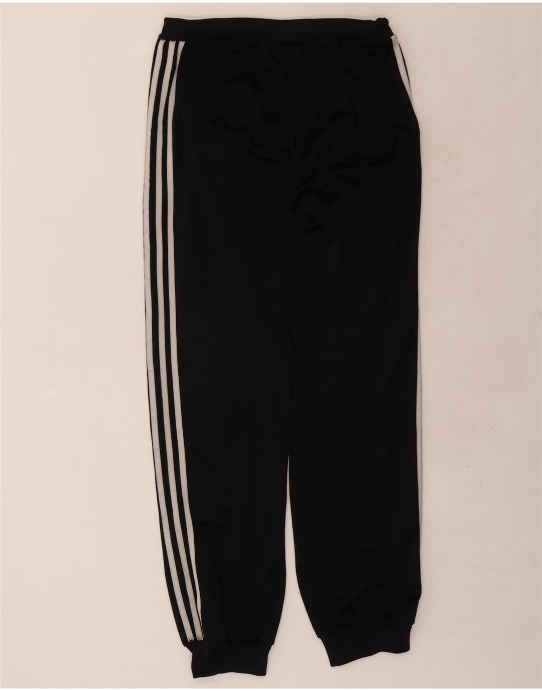 Calça de treino masculina Adidas Joggers UK 38/40 poliéster preto médio