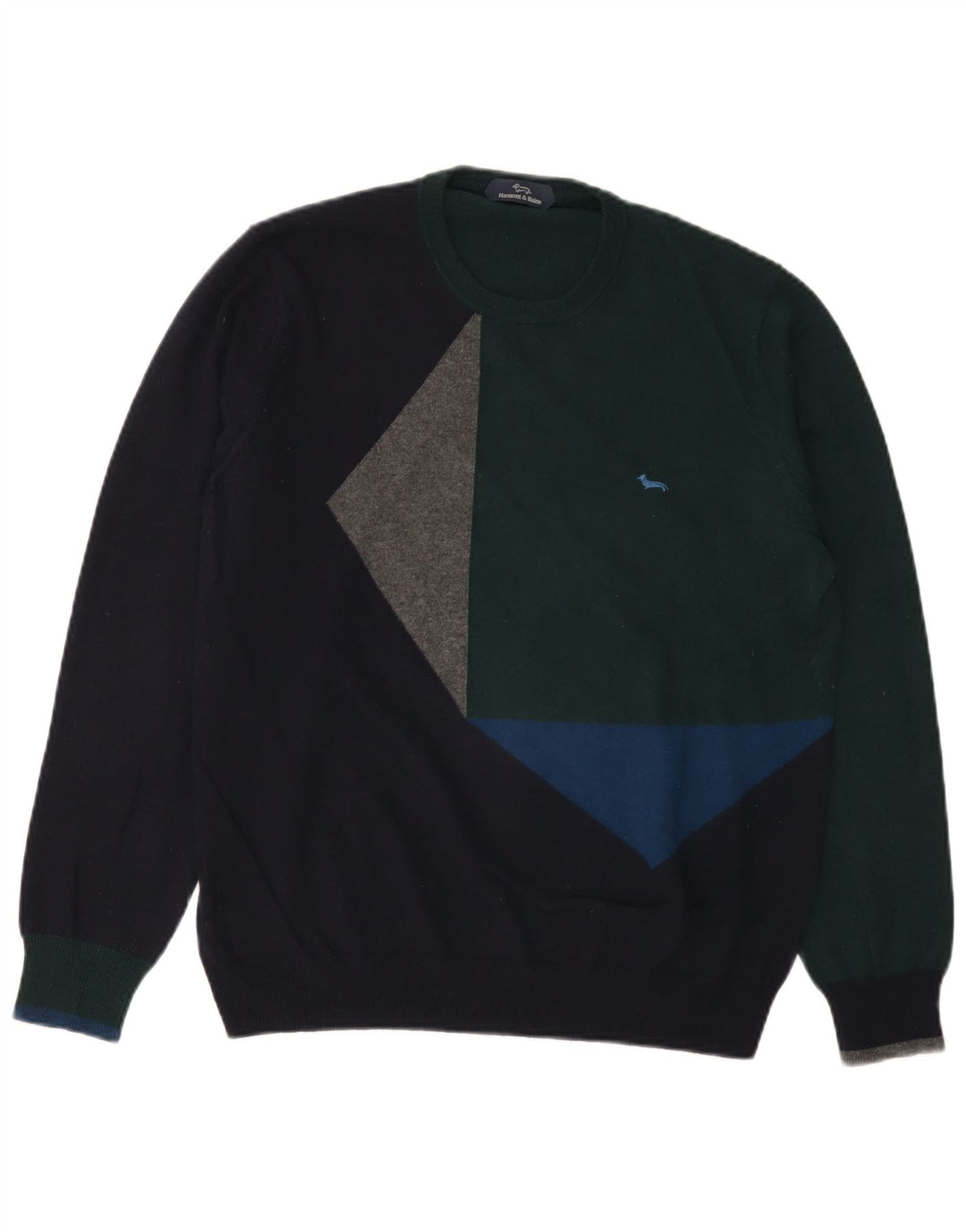 Suéter feminino Harmont & Blaine com gola redonda Reino Unido 16 grande multicolorido