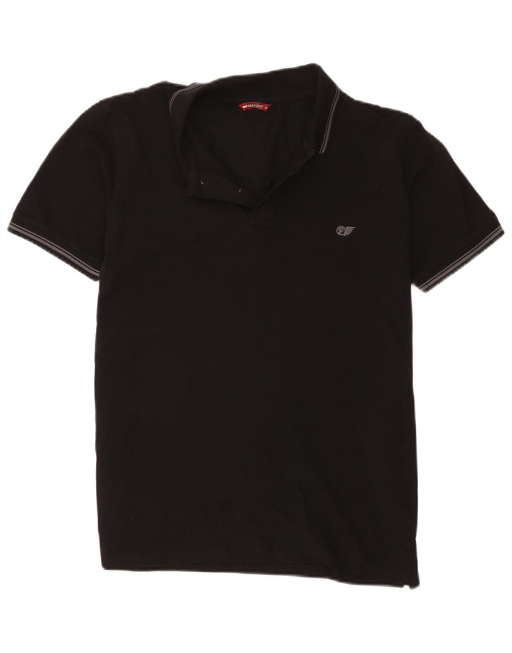 Camisa polo masculina Carrera médio algodão preto