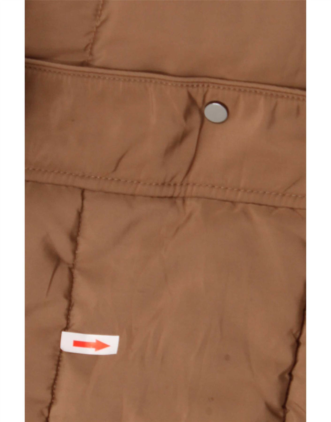 Hobbs Casaco acolchoado feminino Reino Unido 8 Pequeno bloco colorido marrom poliéster