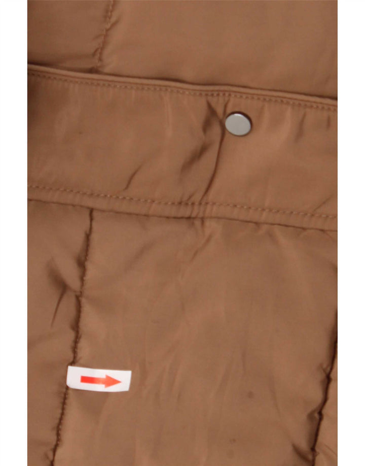 Hobbs Casaco acolchoado feminino Reino Unido 8 Pequeno bloco colorido marrom poliéster