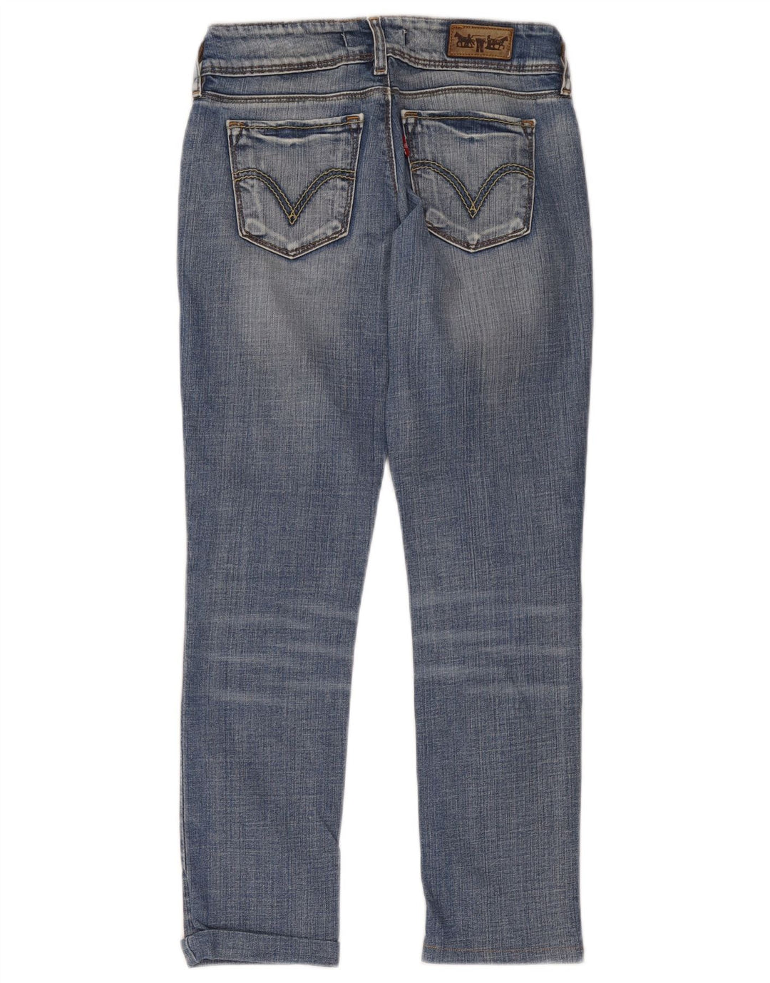 Calça jeans feminina Levi's 571 Slim W27 L34 azul algodão