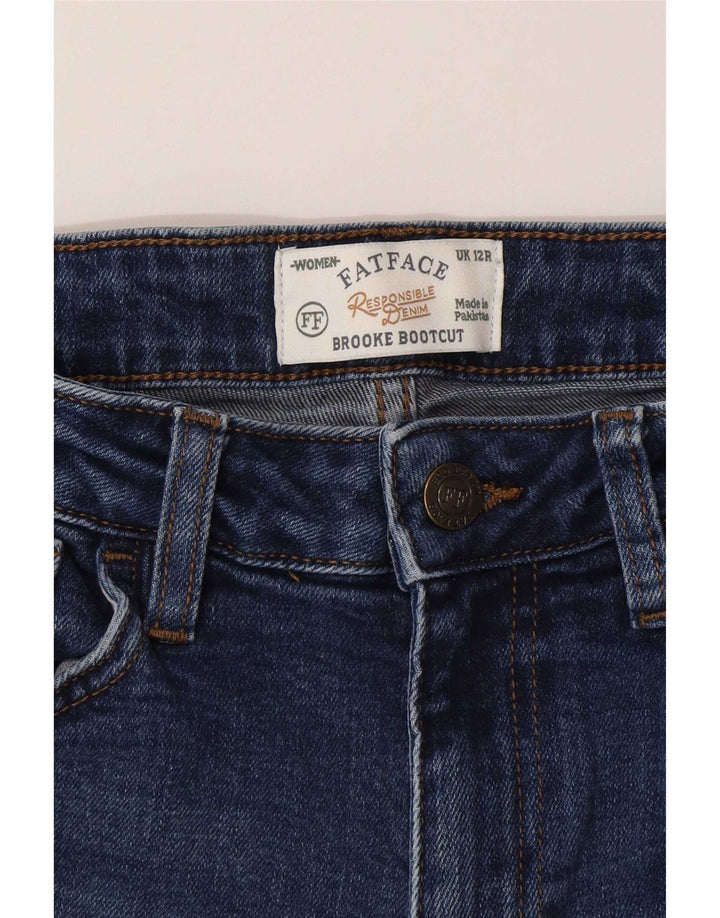 Calça jeans feminina Brooke Bootcut Fat Face UK 12 médio W28 L29 algodão azul