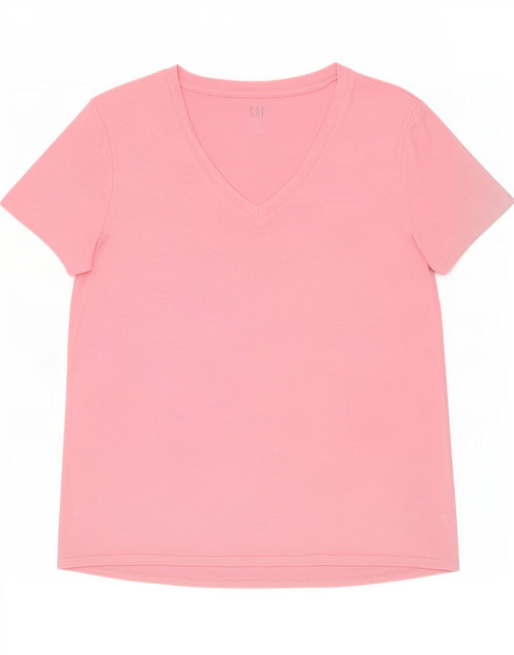 Camiseta feminina Gap UK 10 pequena rayon rosa