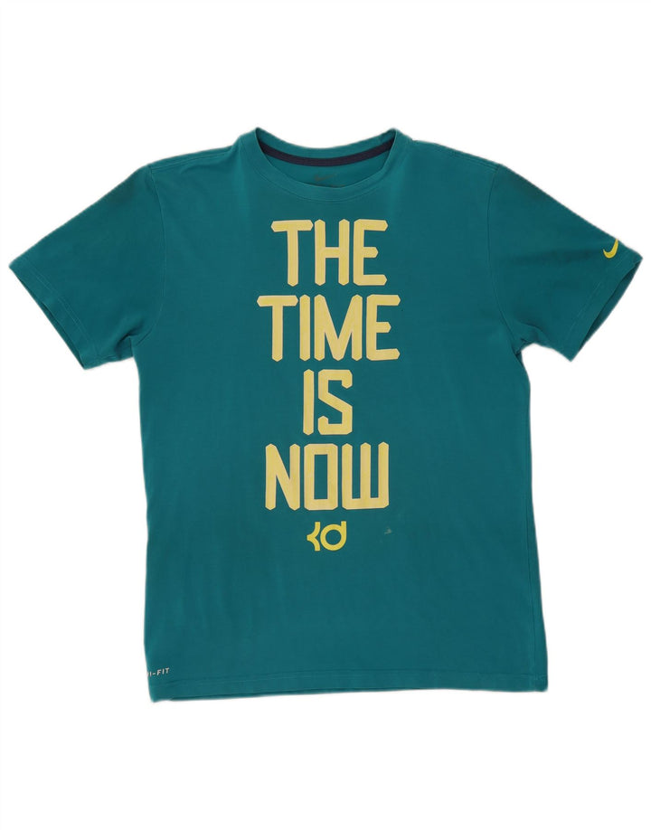 Camiseta Nike Masculina Dri Fit Graphic Top Médio Turquesa
