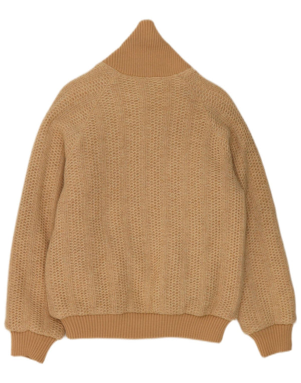 Suéter de cardigã reversível masculino vintage com ajuste solto IT 44 XS algodão bege