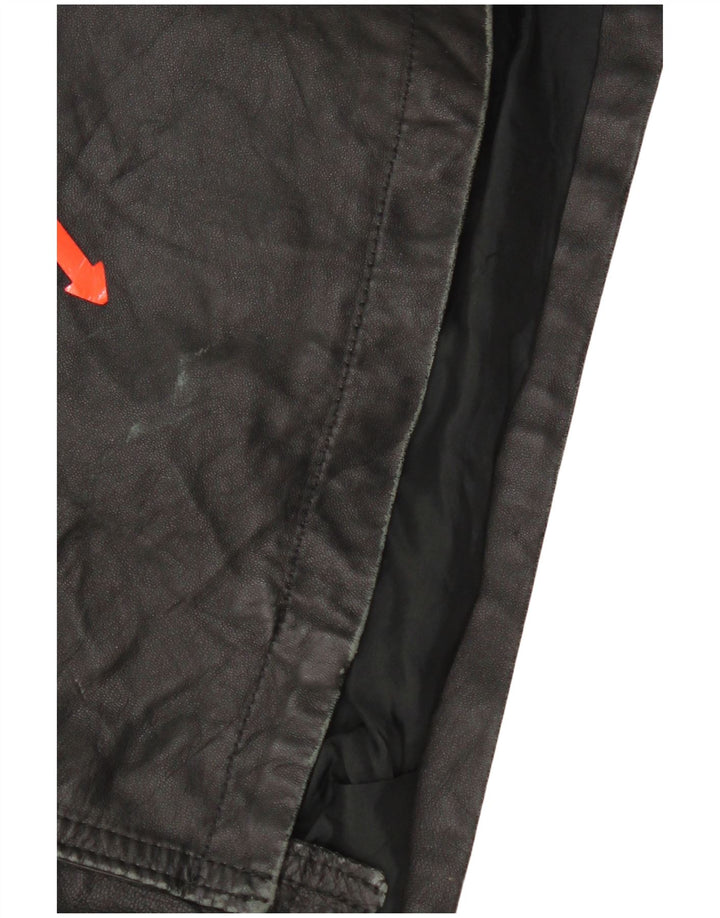 Jaqueta blazer masculina Bizzarro com 3 botões IT 54 2XL couro preto