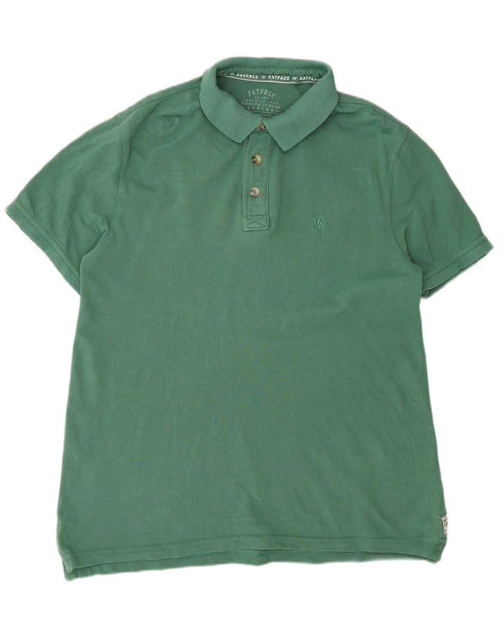 Camisa polo masculina FAT FACE algodão verde médio
