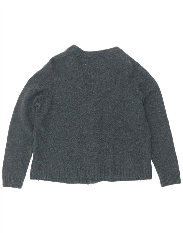 Suéter cardigã masculino Marks & Spencer 2XL lã azul