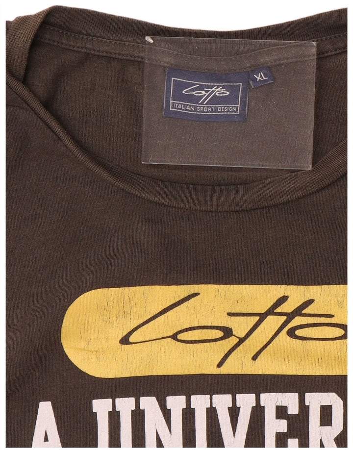 Camiseta gráfica masculina LOTTO XL marrom
