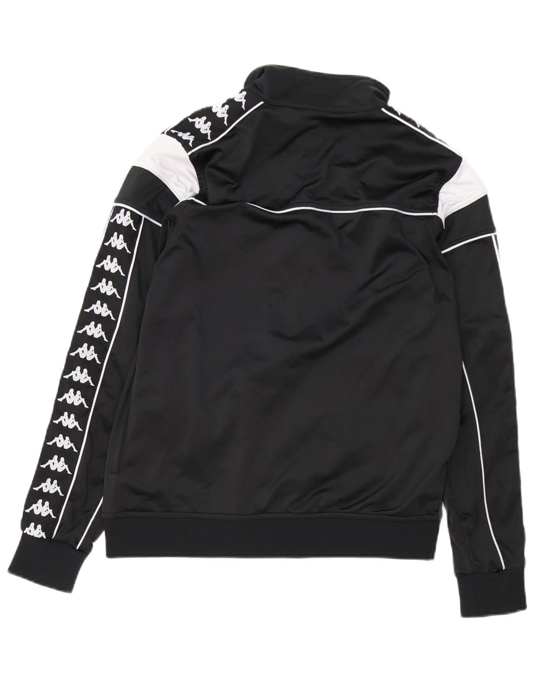 Jaqueta feminina KAPPA com agasalho gráfico UK 14 médio preto colorblock