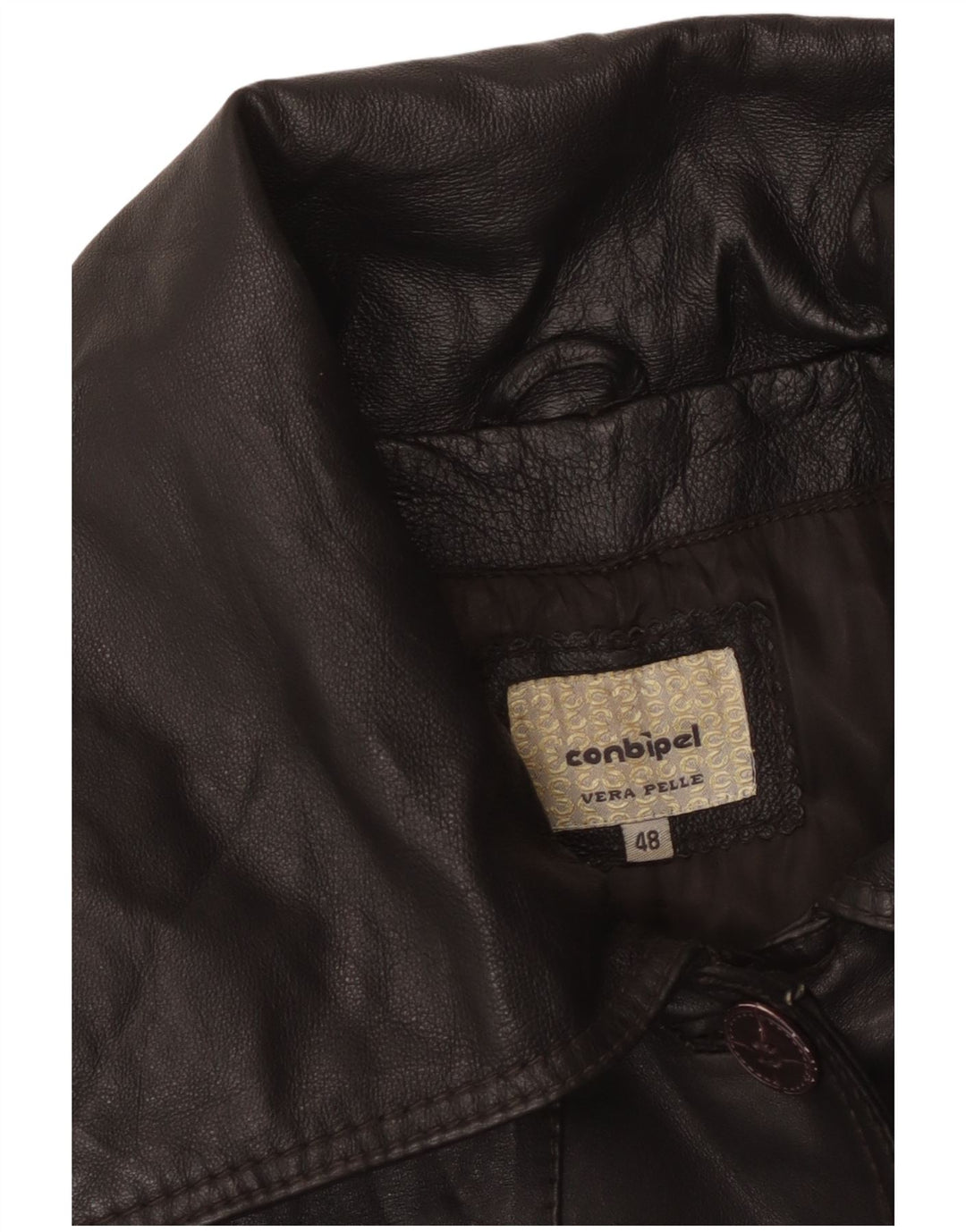 Casaco de couro feminino Conbipel IT 48 XL couro preto