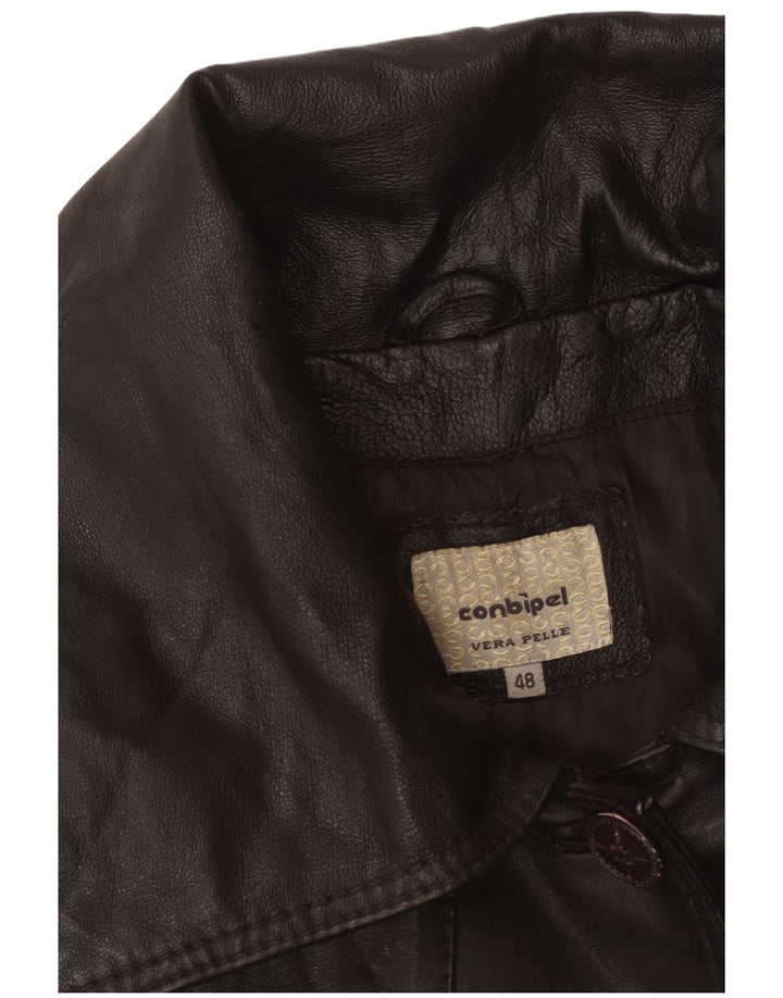 Casaco de couro feminino Conbipel IT 48 XL couro preto