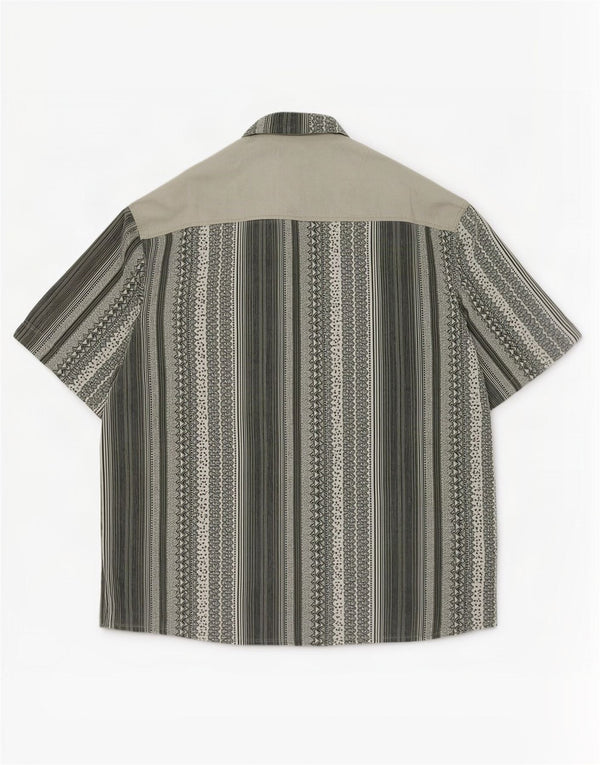 Camisa masculina de manga curta Santoryo XL verde geométrica
