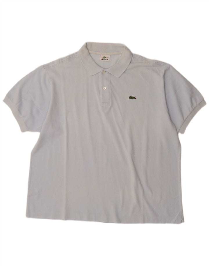 Camisa polo masculina LACOSTE tamanho 7 2XL algodão azul
