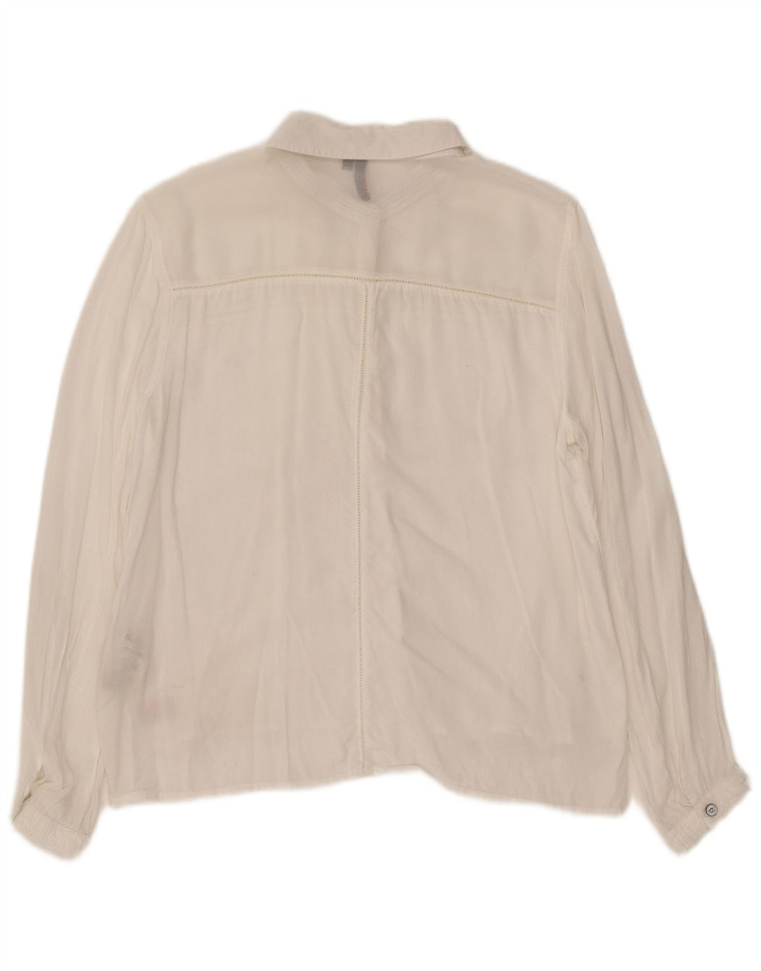 Camisa feminina SUPERDRY UK 14 médio branco modal