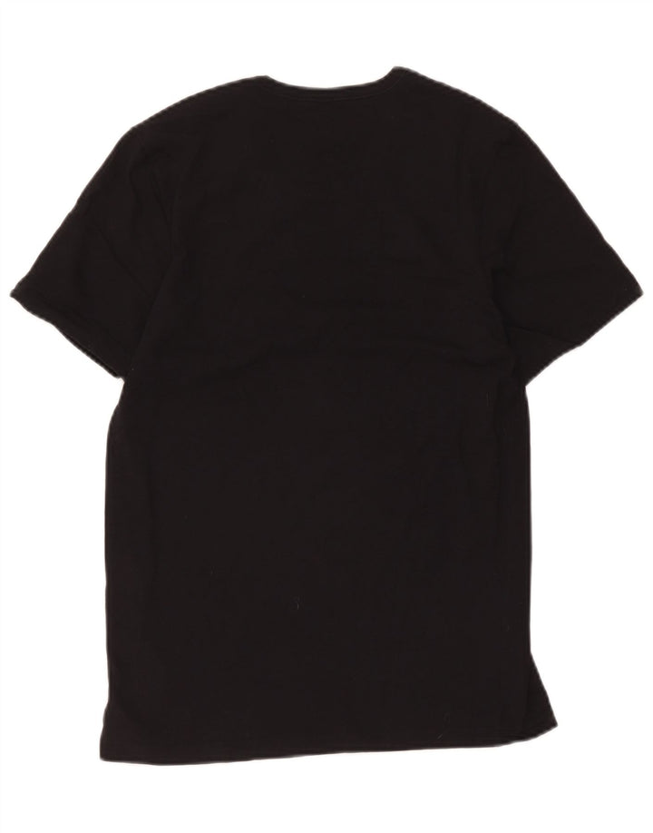 Hugo Boss Mens T-Shirt Top Pequeno Algodão Preto
