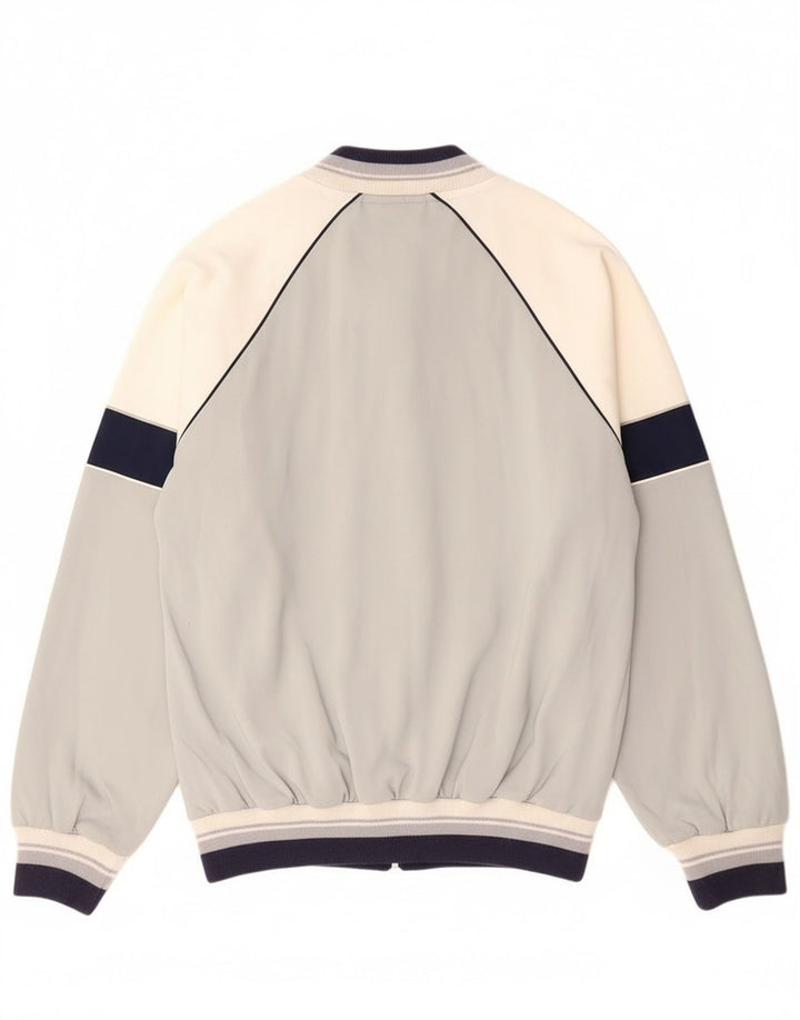 Jaqueta superior de agasalho masculino vintage IT 52 grande bloco cinza
