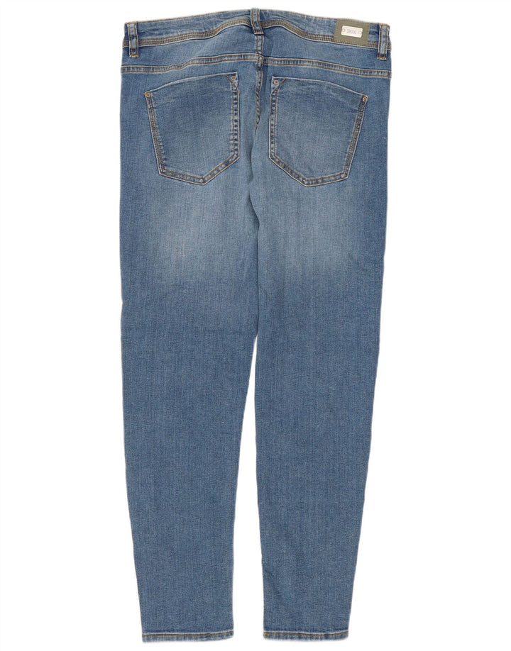 Zara Jeans Slim Feminino EU 40 Médio W30 L26 Azul Algodão