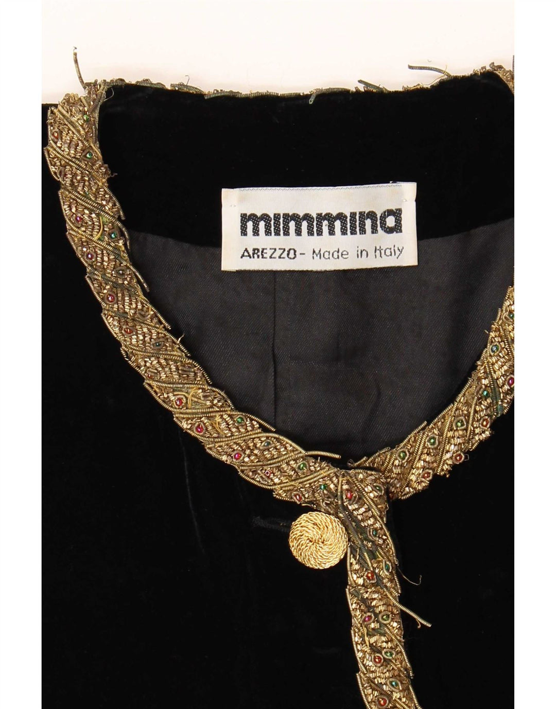 Jaqueta blazer feminina MIMMINA crop 5 botões Reino Unido 12 médio preto