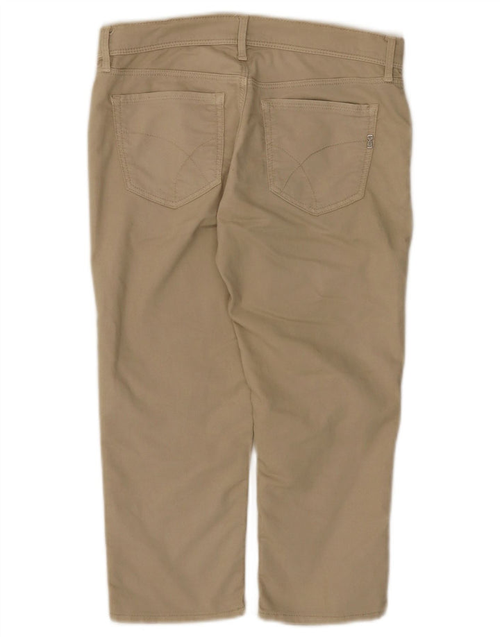 Calça Capri Feminina Gas W27 L18 Algodão Bege