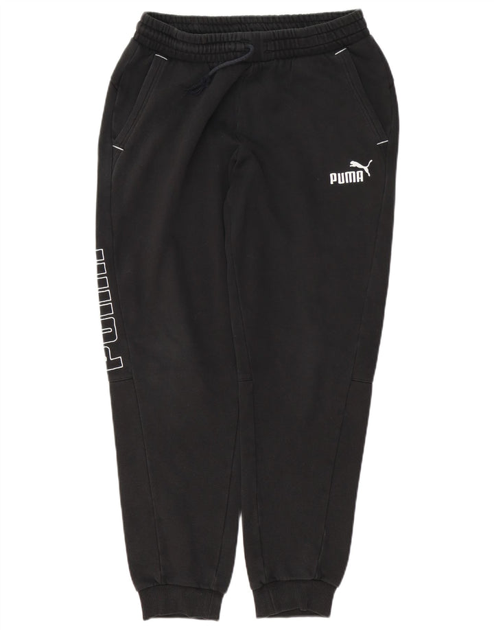 Calça de treino masculina Puma Graphic Joggers médio preto algodão
