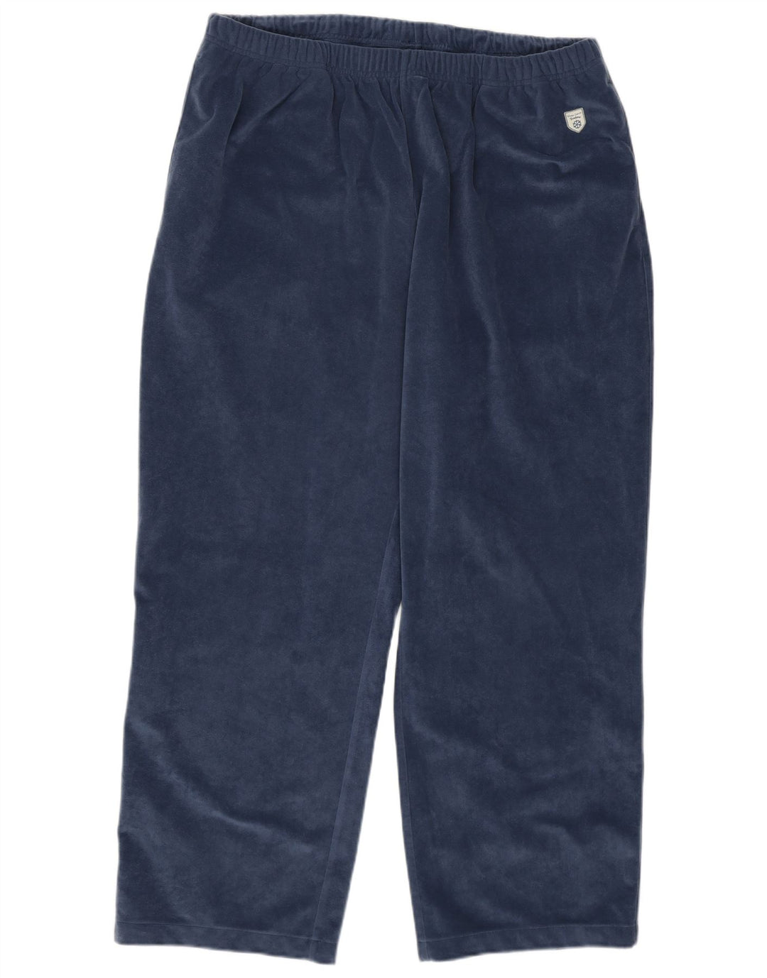 Calça de treino masculina de veludo Diadora grande poliéster azul marinho