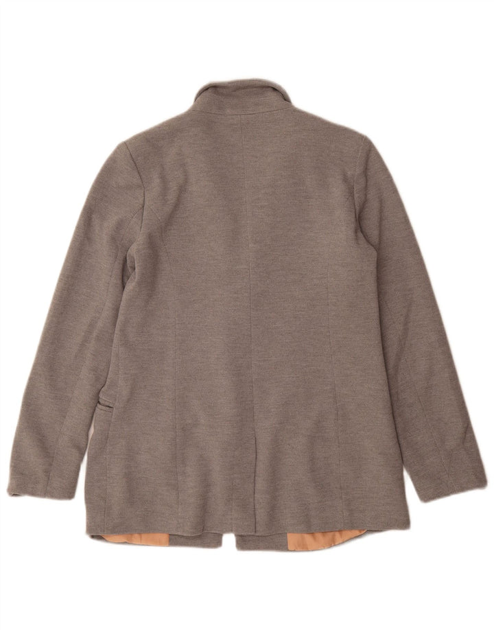 Jaqueta blazer feminina Oasis com ajuste solto e 1 botão Reino Unido 10 poliéster cinza pequeno
