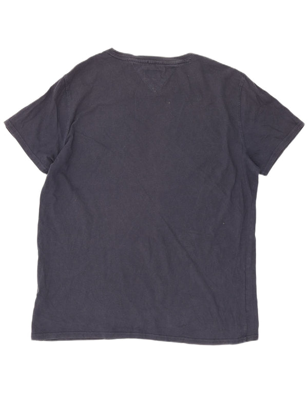 Tommy Hilfiger Mens Regular Fit T-Shirt Top XL Navy Blue Cotton